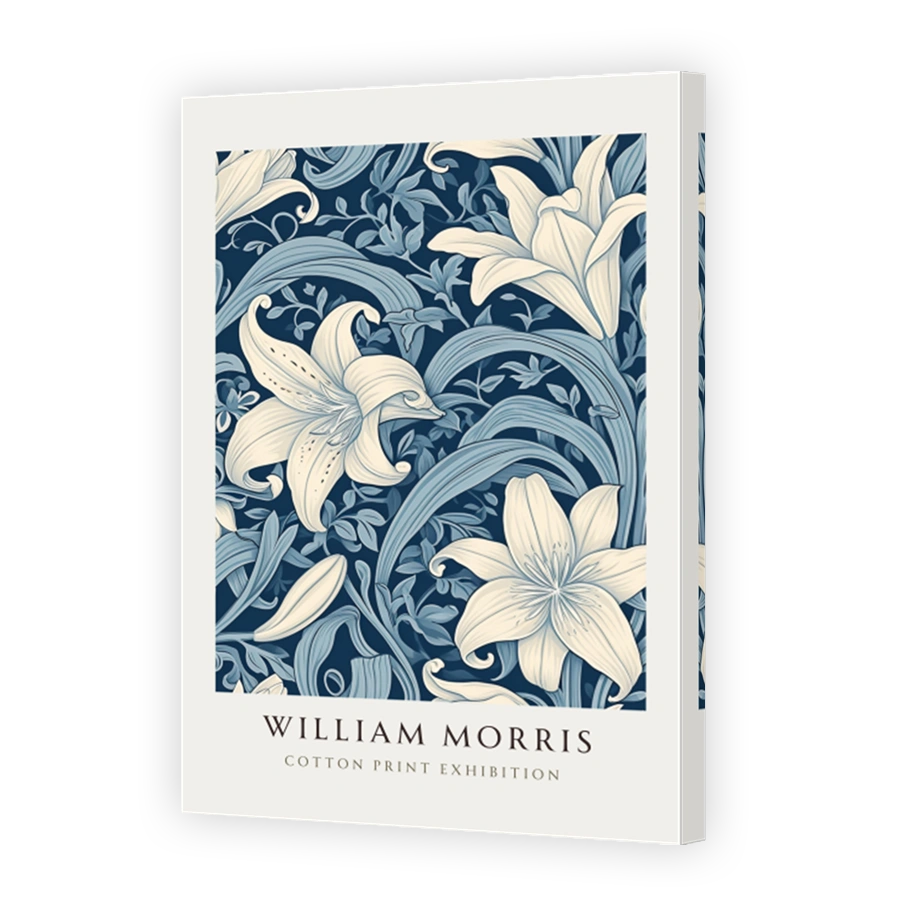 Elegant Lily Floral Print by William Morris