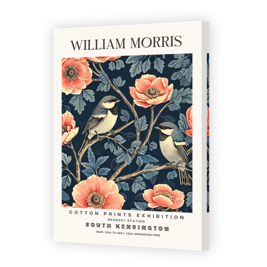 William Morris Birds and Flowers Cotton Print Art