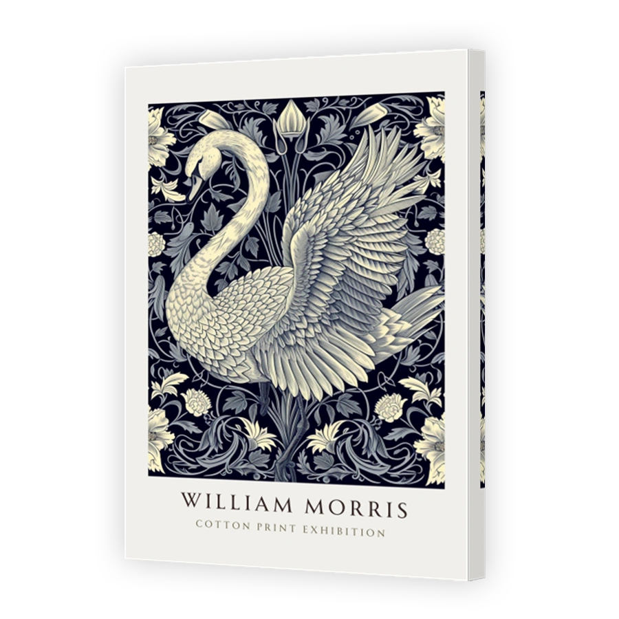 Elegant Swan Art Print by William Morris