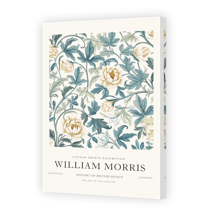 William Morris floral cotton print art