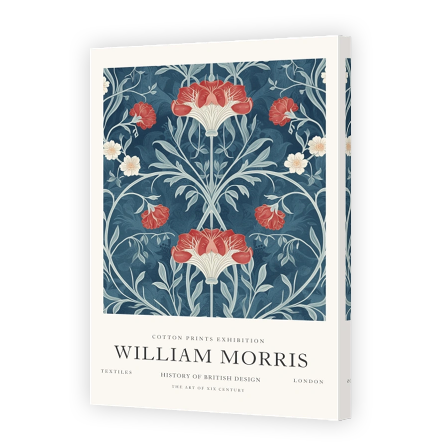 William Morris Floral Cotton Print Art