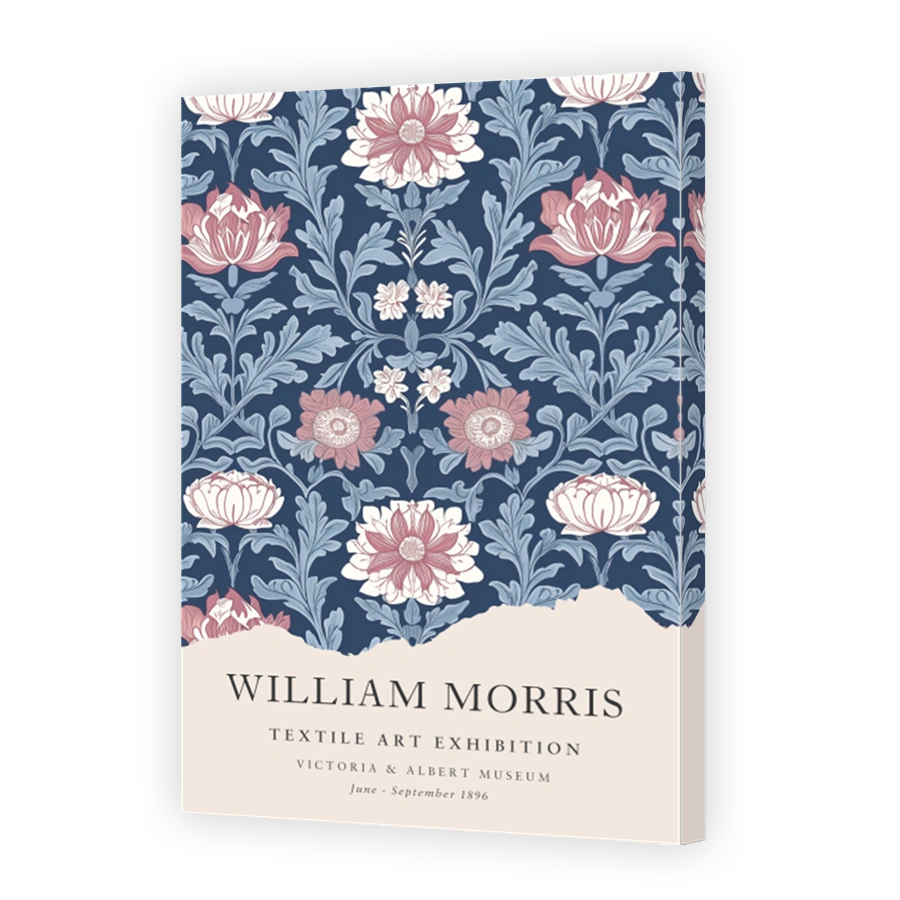 William Morris Floral Textile Art Exhibition Poster