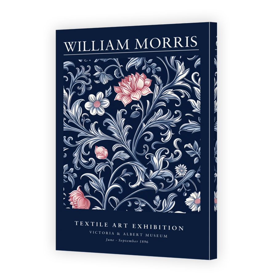 William Morris Floral Pattern Art Exhibition Poster