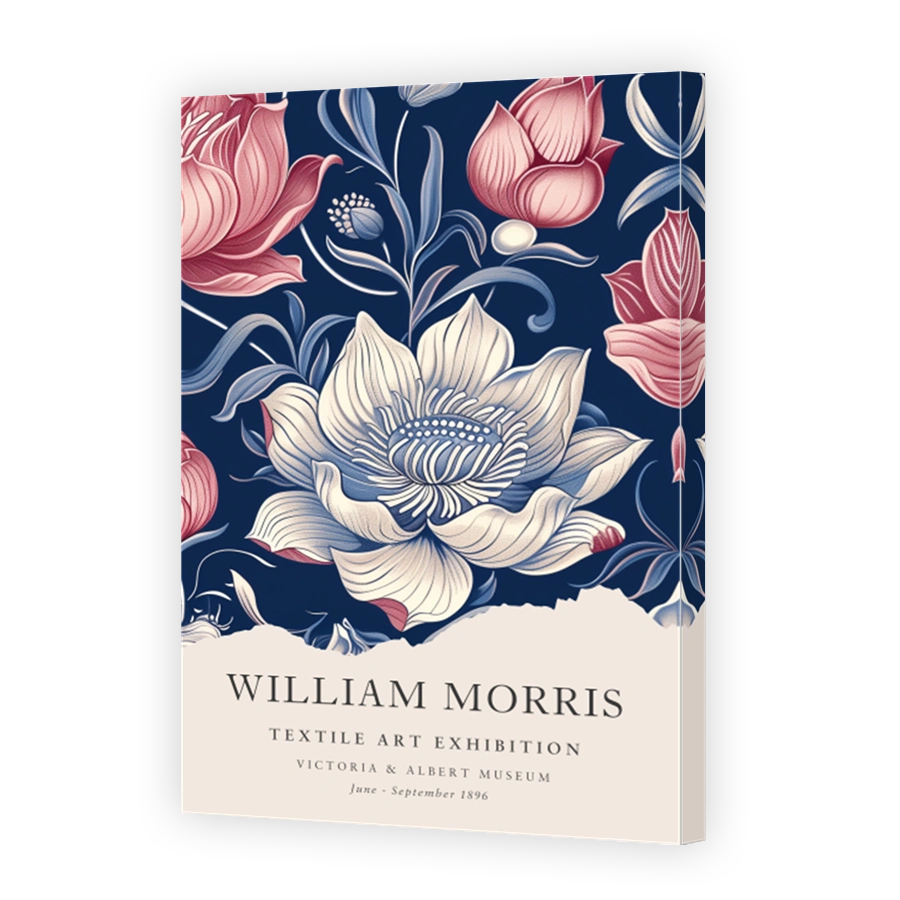 William Morris Floral Textile Art Exhibition Poster