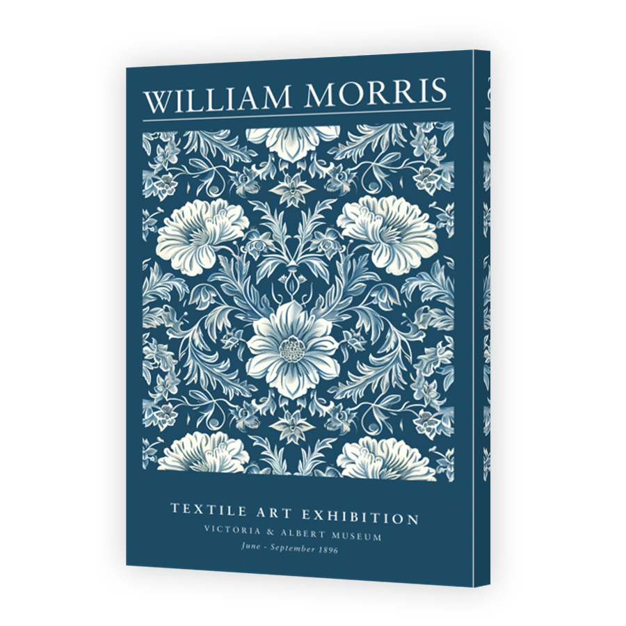 William Morris Floral Textile Art Exhibition Poster