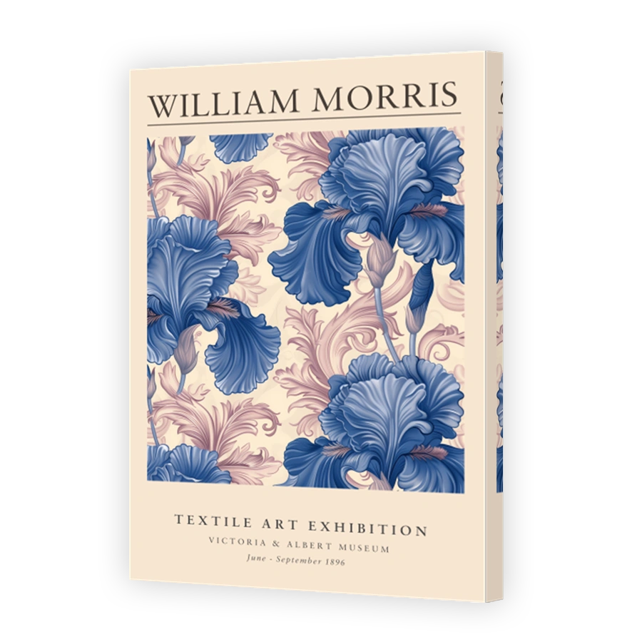 William Morris Irises and Acanthus Leaves Poster