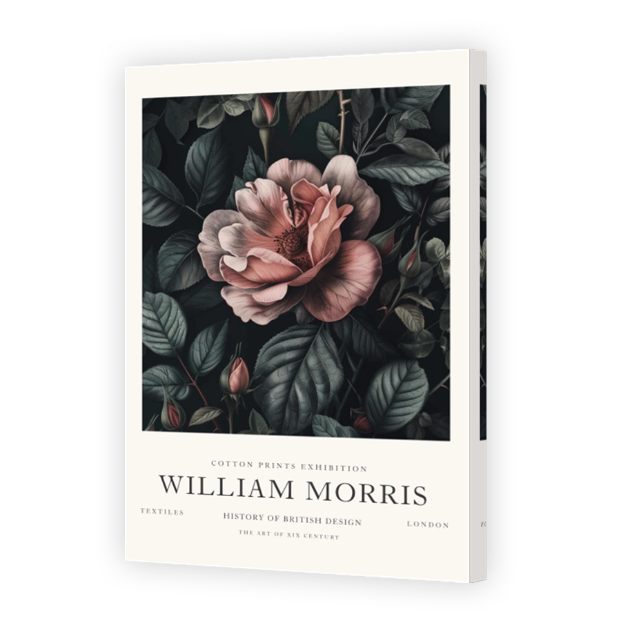 William Morris Rose Cotton Print Art