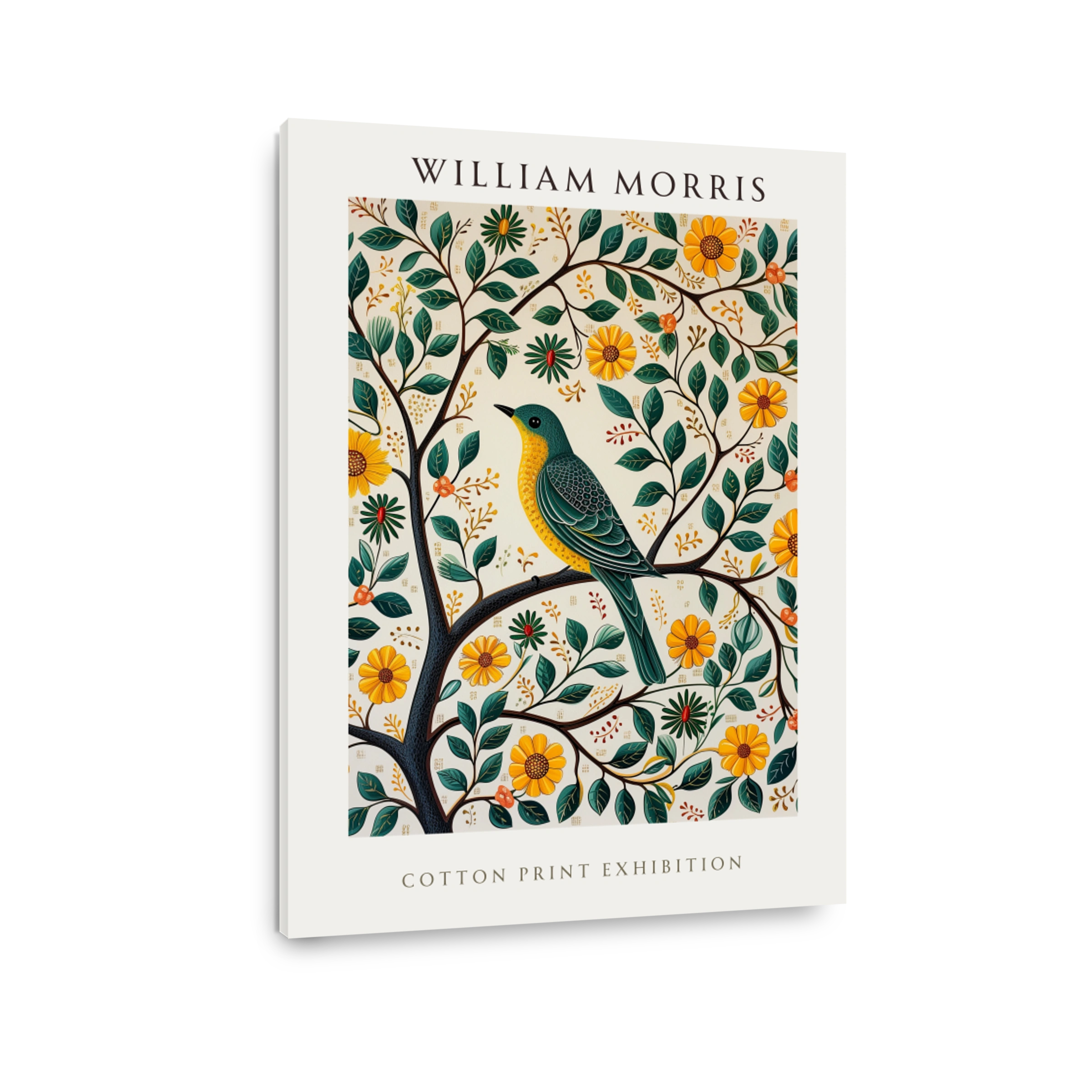 William Morris Bird and Floral Cotton Print