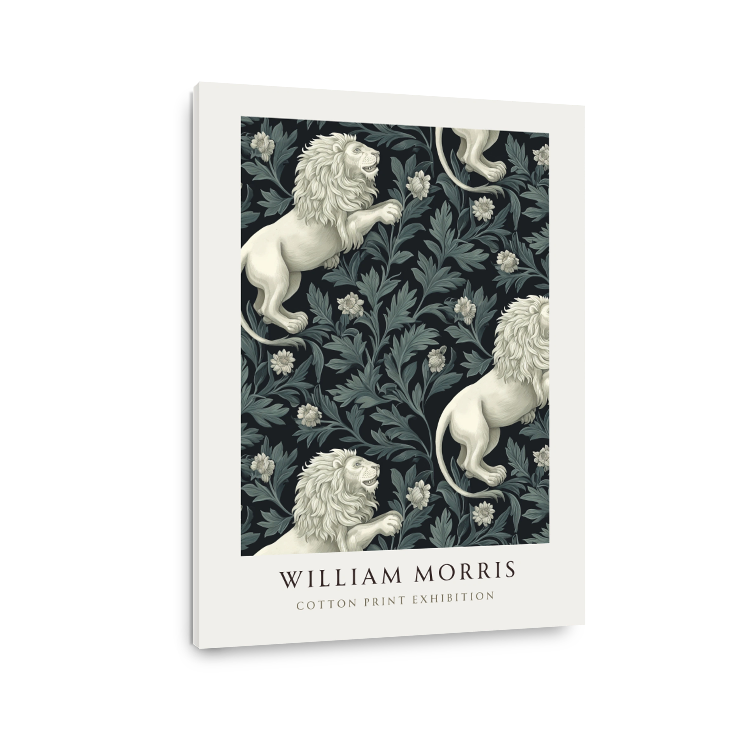 William Morris Lions and Foliage Cotton Print