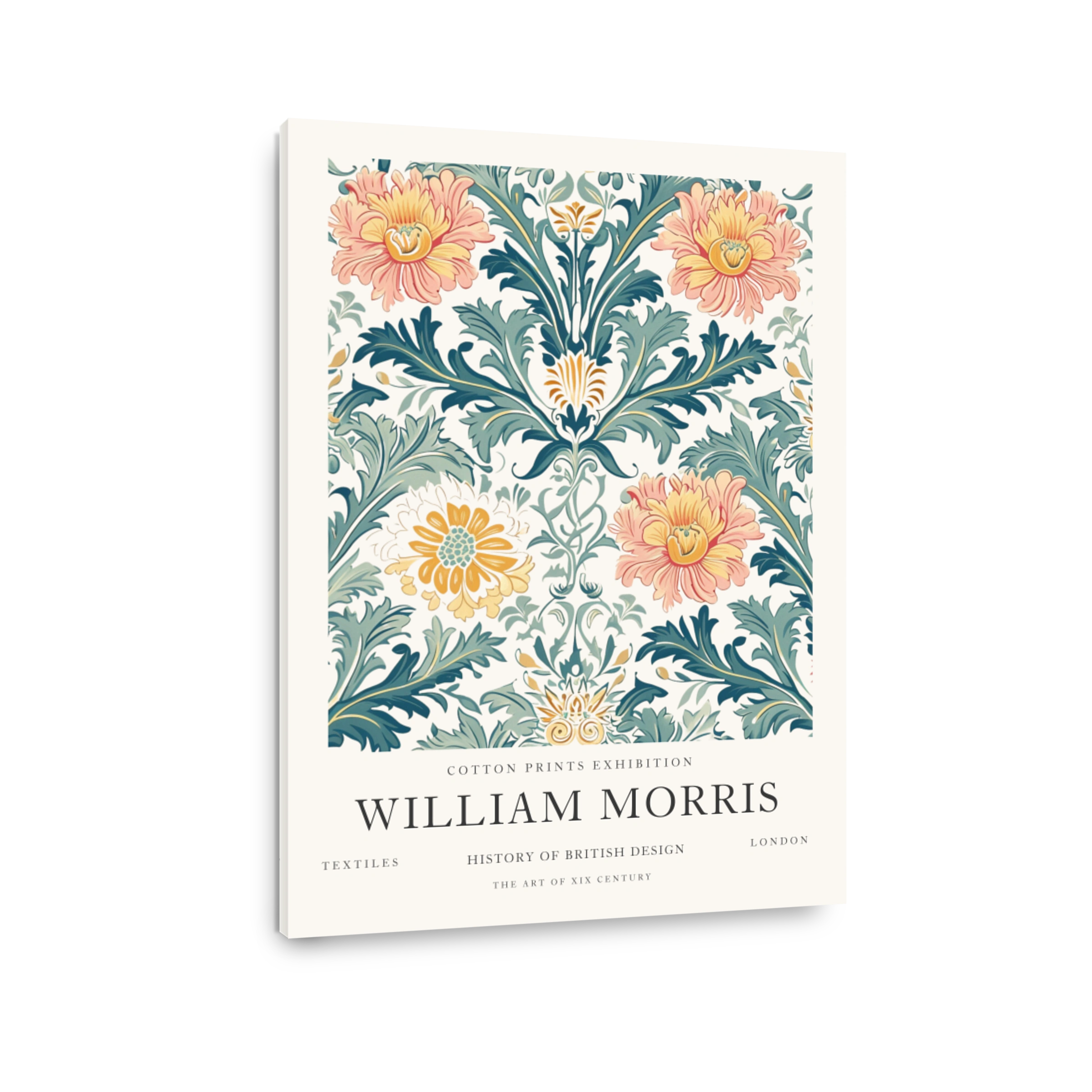 William Morris Floral Cotton Print Art