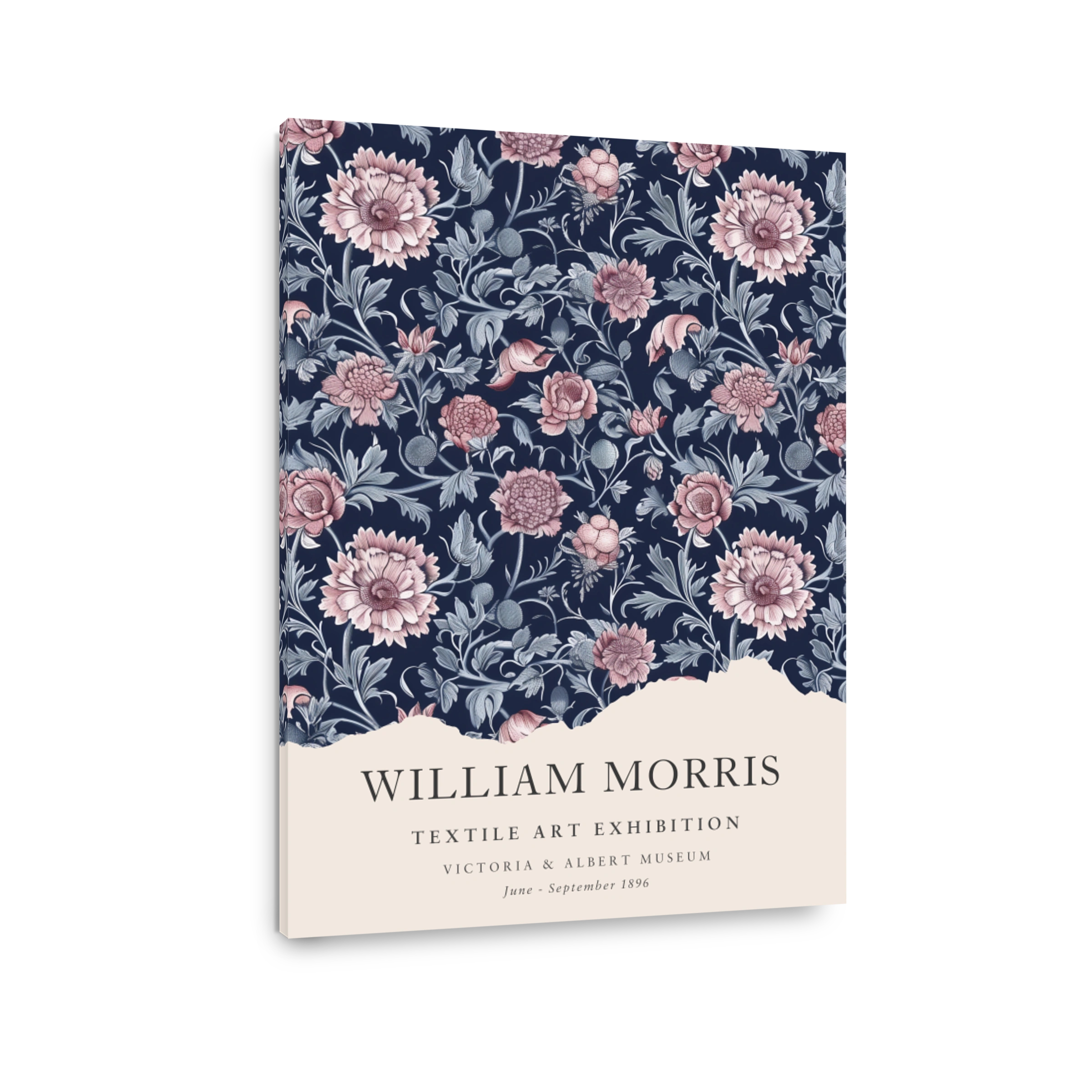 William Morris Floral Textile Art Exhibition Poster