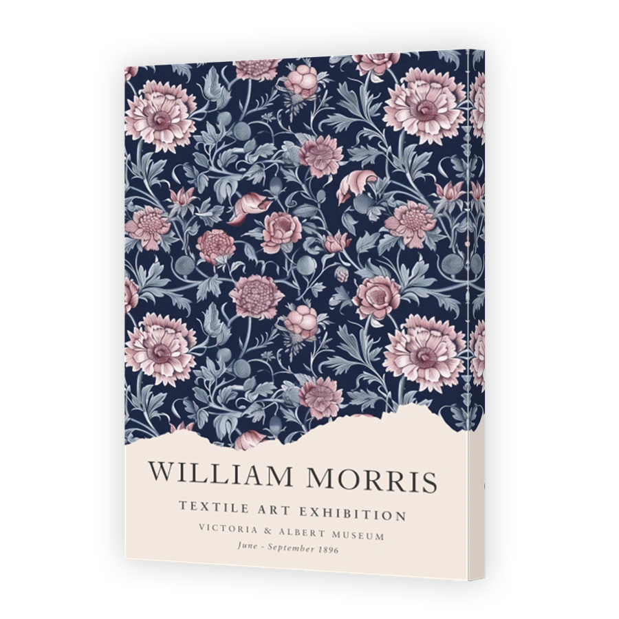 William Morris Floral Textile Art Exhibition Poster