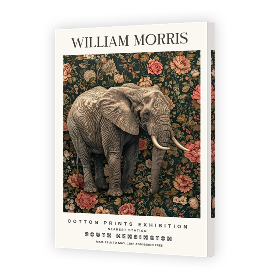 William Morris Elephant Cotton Print