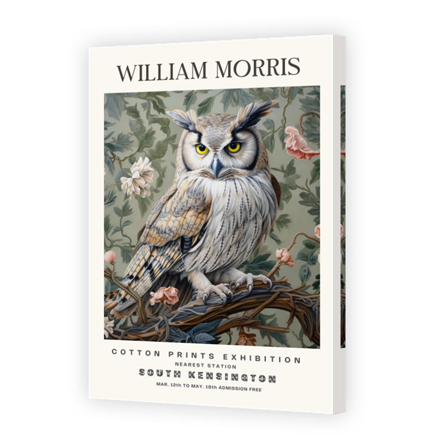 William Morris Owl Cotton Prints Exhibition