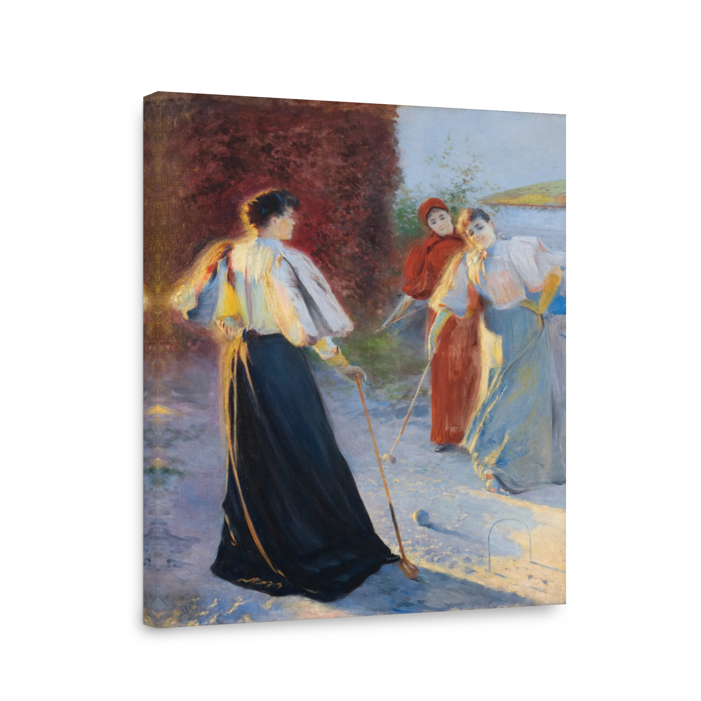 Women Playing Croquet in Sunlight