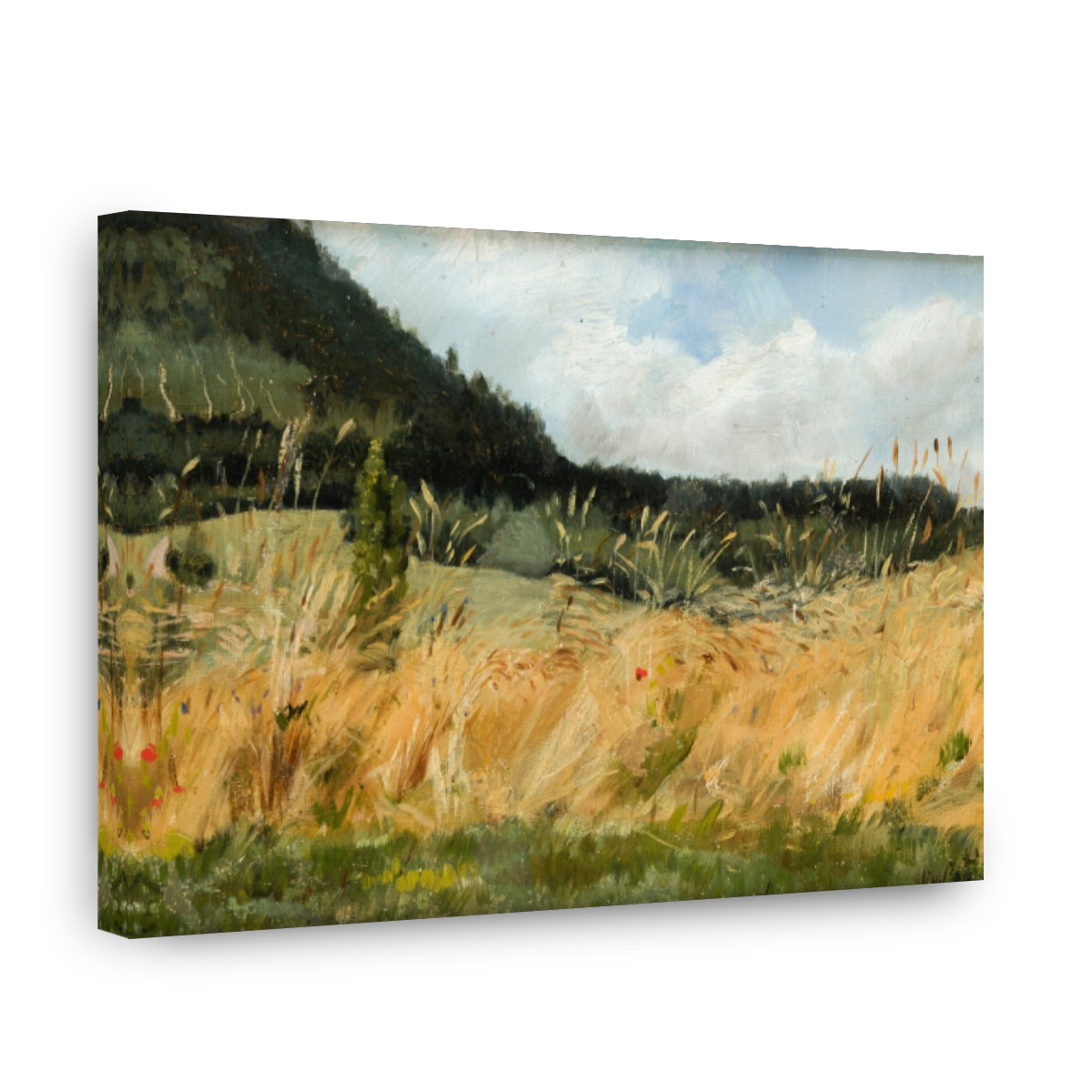 Golden Corn Field Landscape Painting