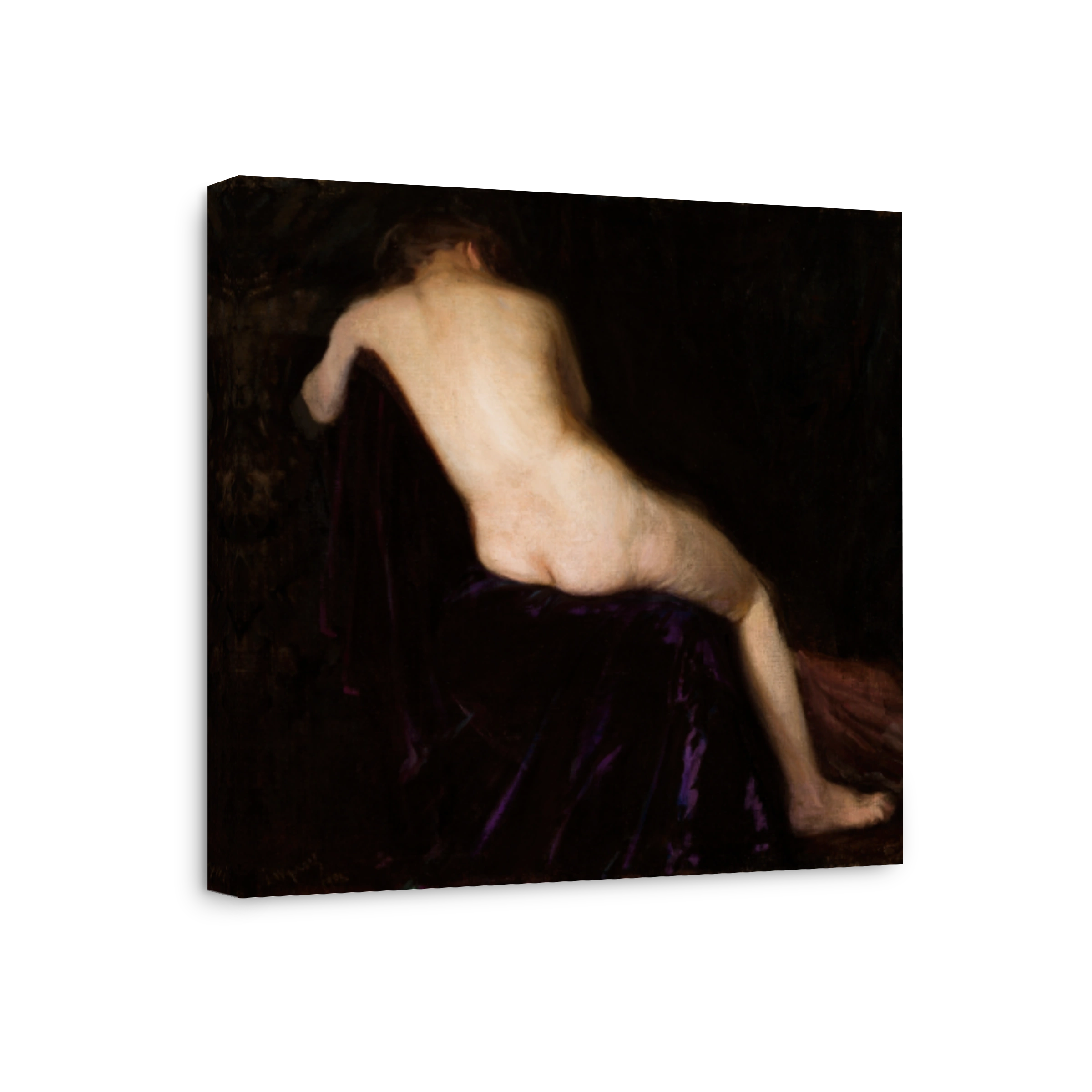 Female Nude in Deep Purple Velvet