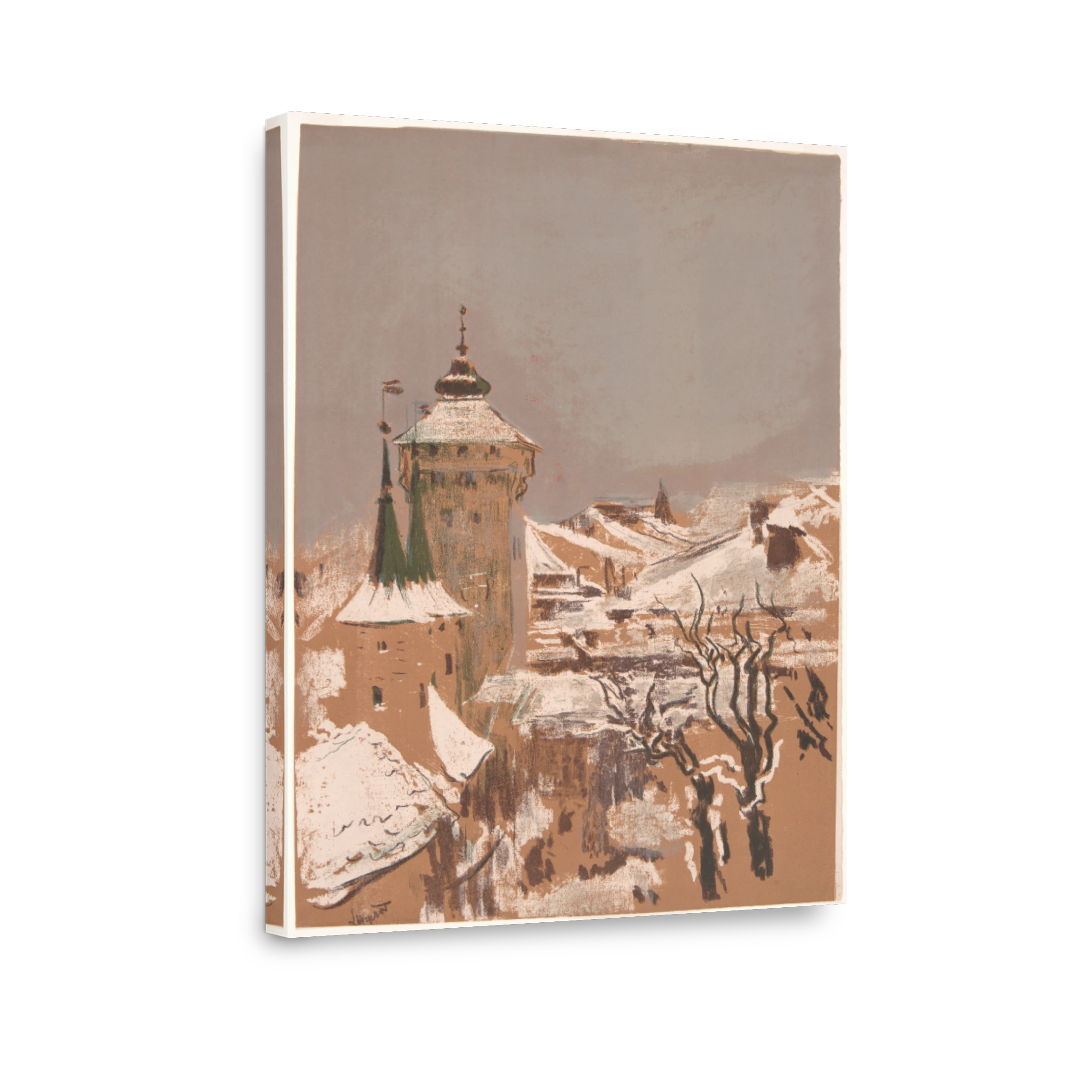Florian Gate in Krakow Winter Scene
