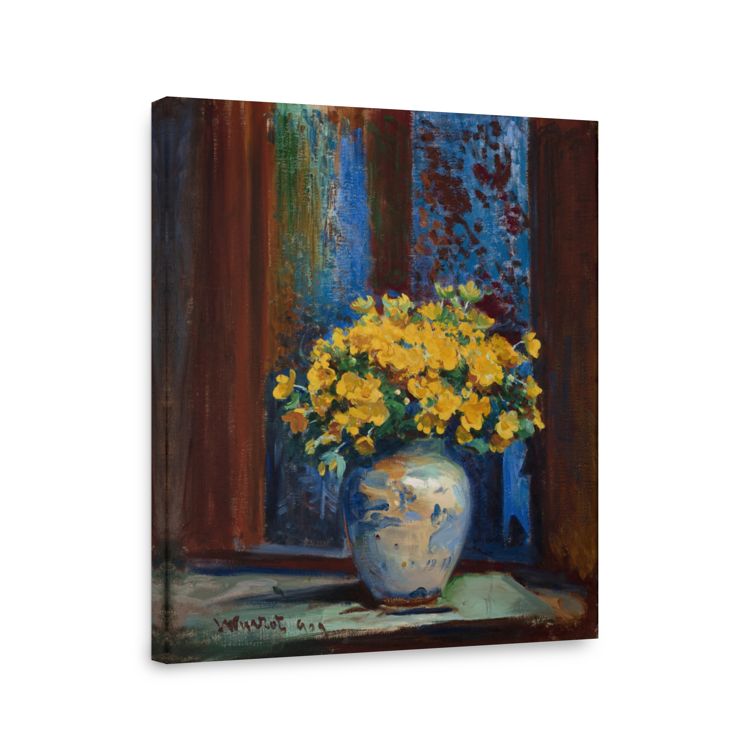 Vibrant Marsh Marigolds in a Vase
