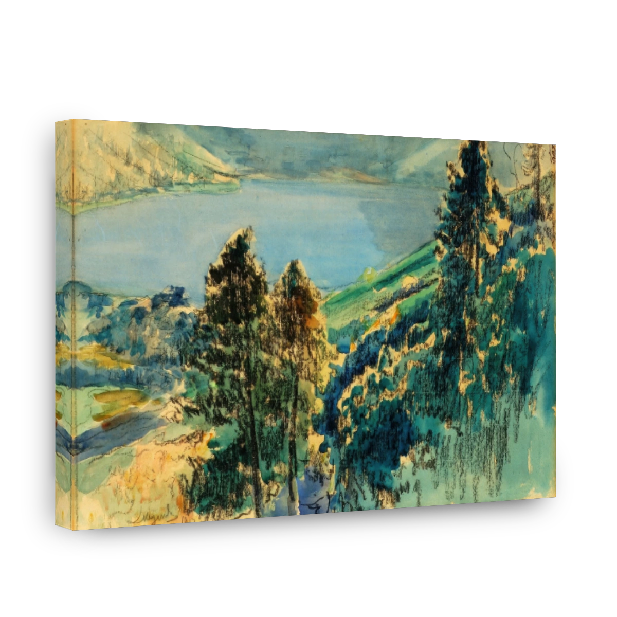 Serene Landscape Watercolour