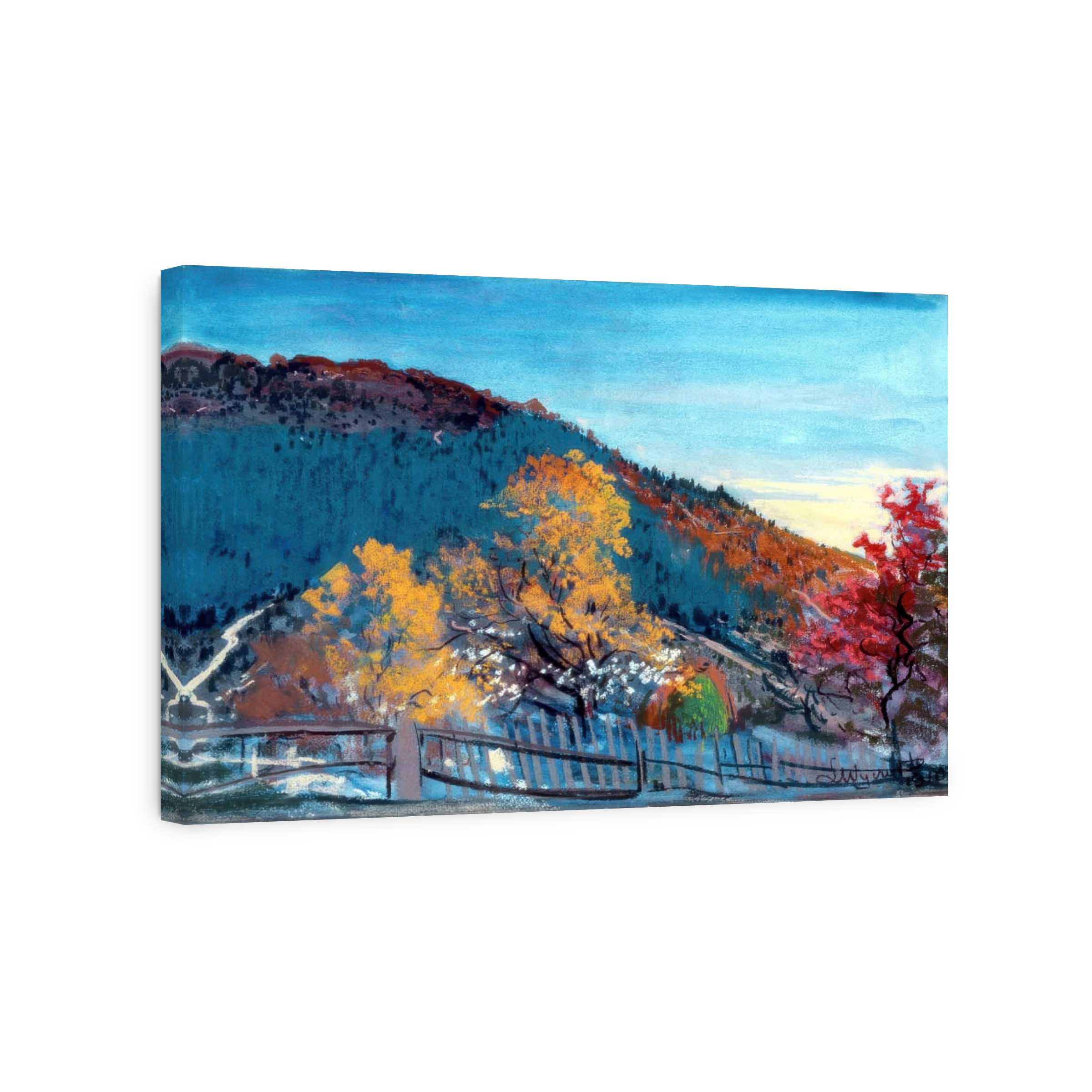Vibrant Autumn Landscape Painting