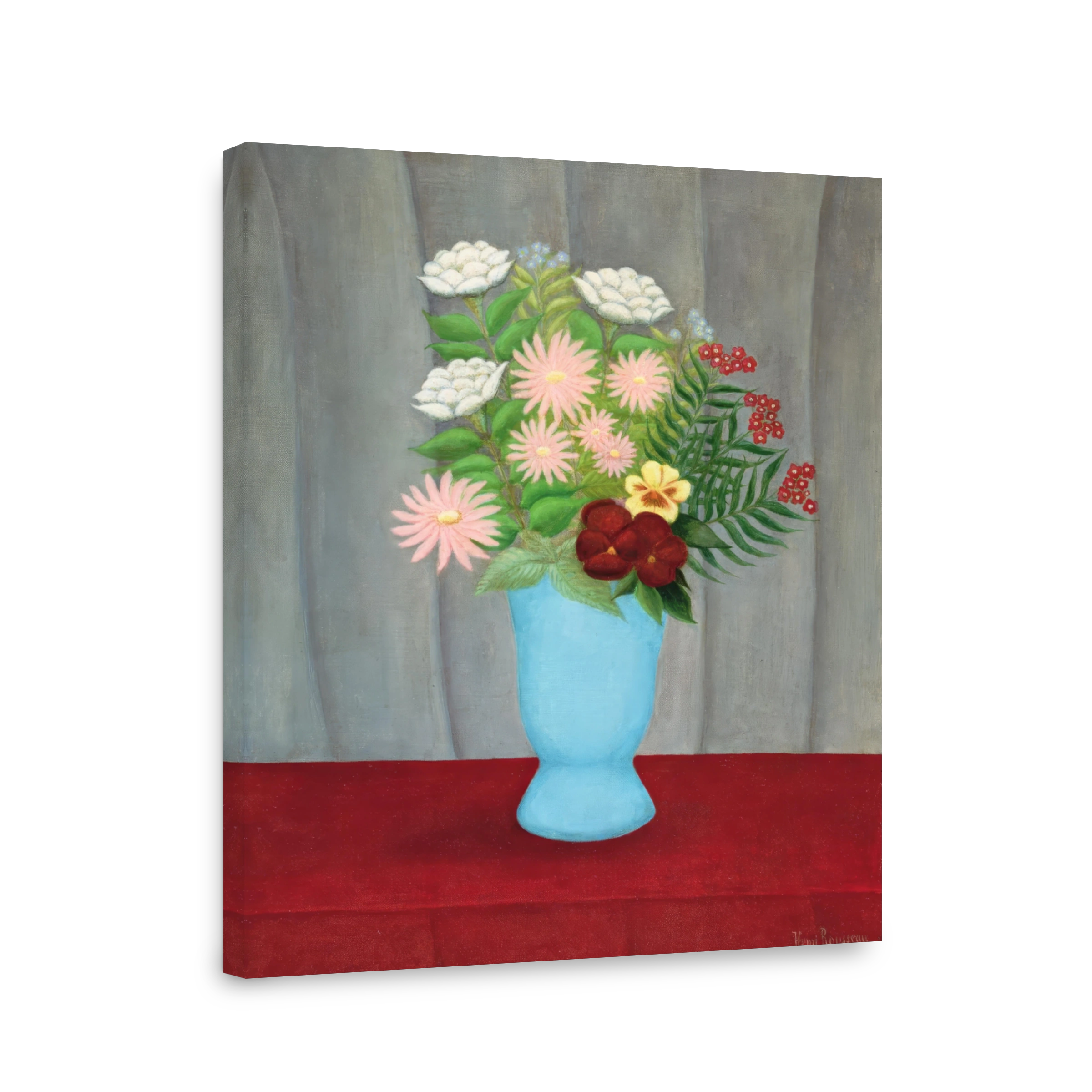 Still Life of Flowers in a Blue Vase