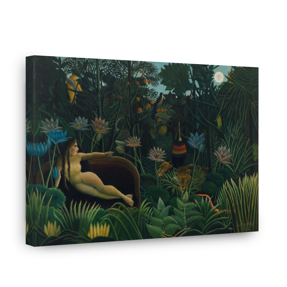 The Dream: Woman and Lions in a Jungle