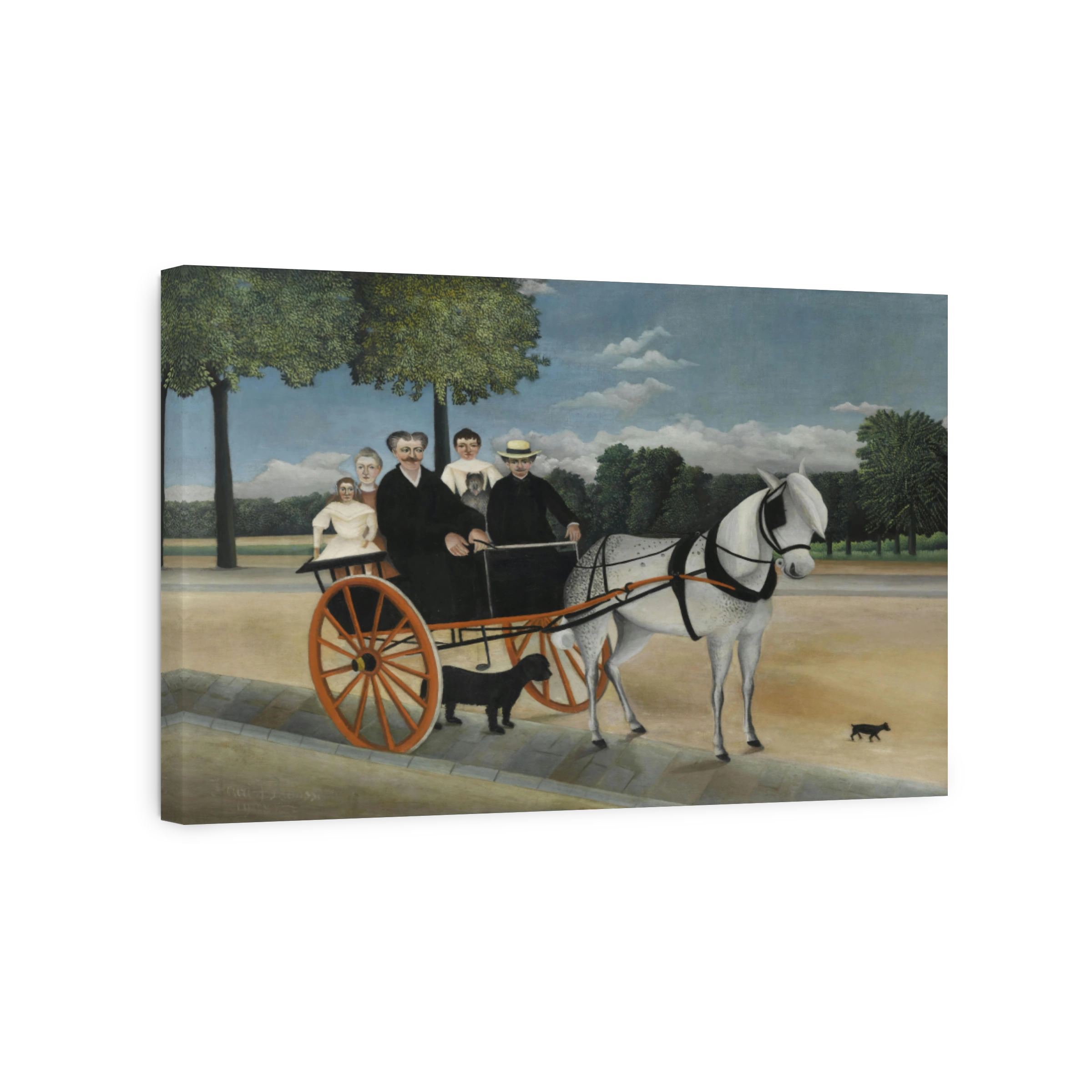 Family in a Horse Drawn Carriage