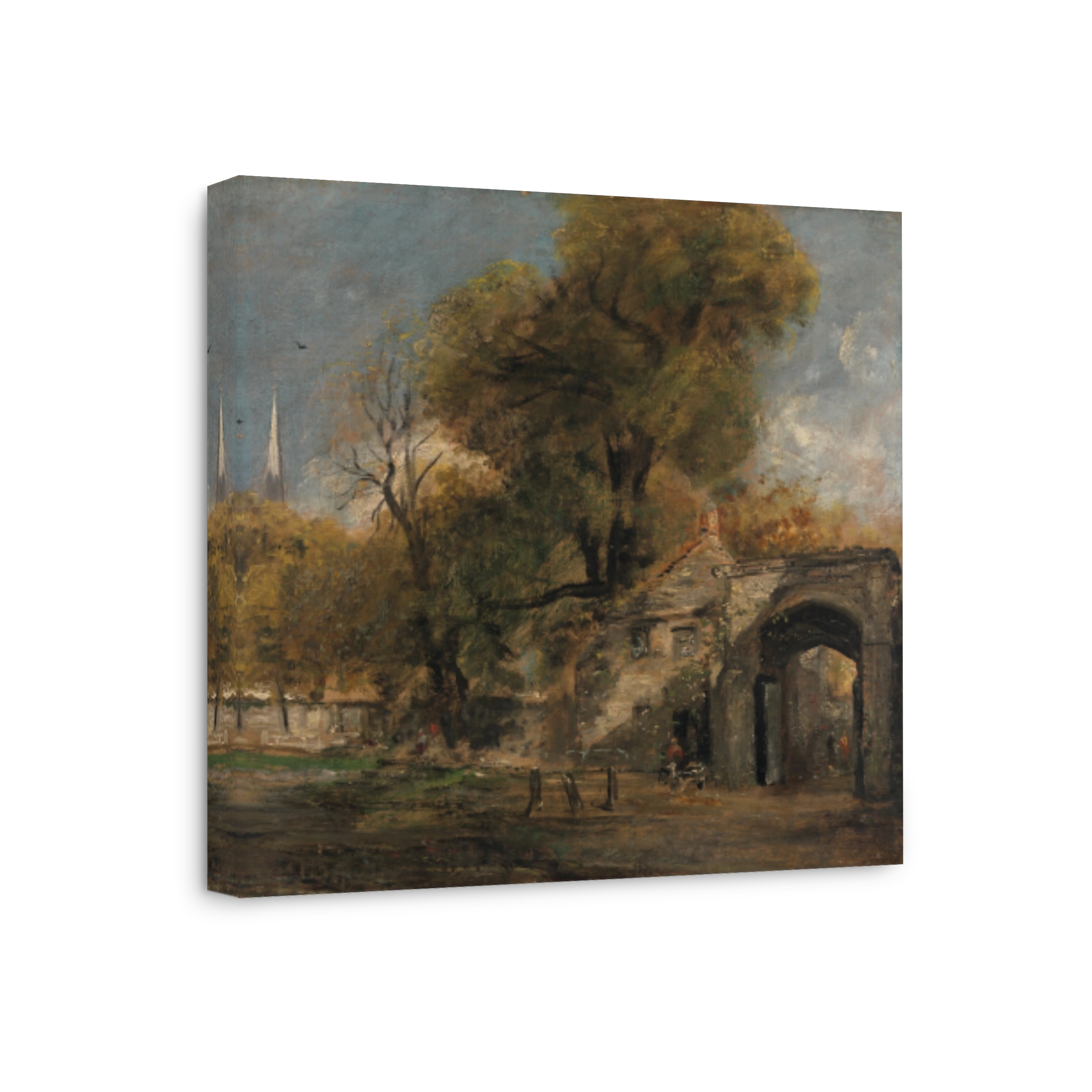 Rural Landscape with Archway and Salisbury Cathedral