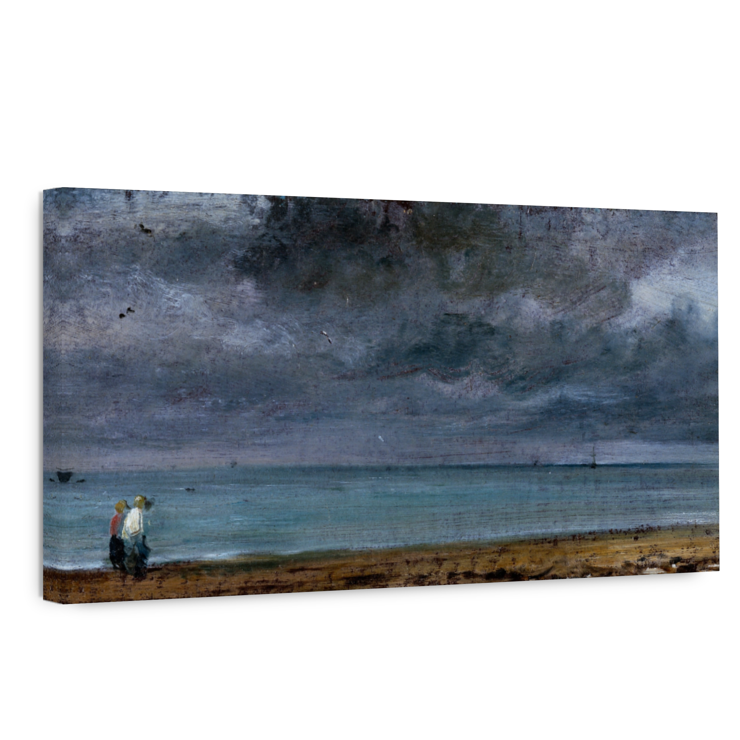 Dramatic Seascape with Figures at Brighton Beach