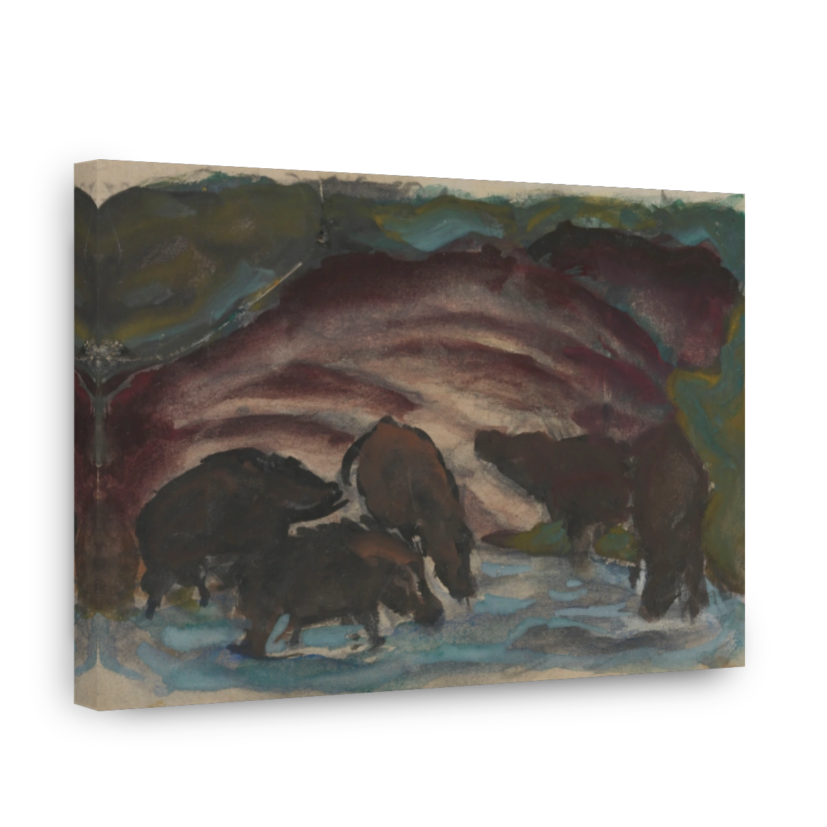 Wild Boars In The Water (1910 1911)