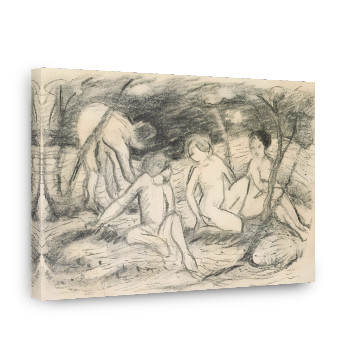 Vier Weibliche Akte In Einer Landschaft, 1910 11
