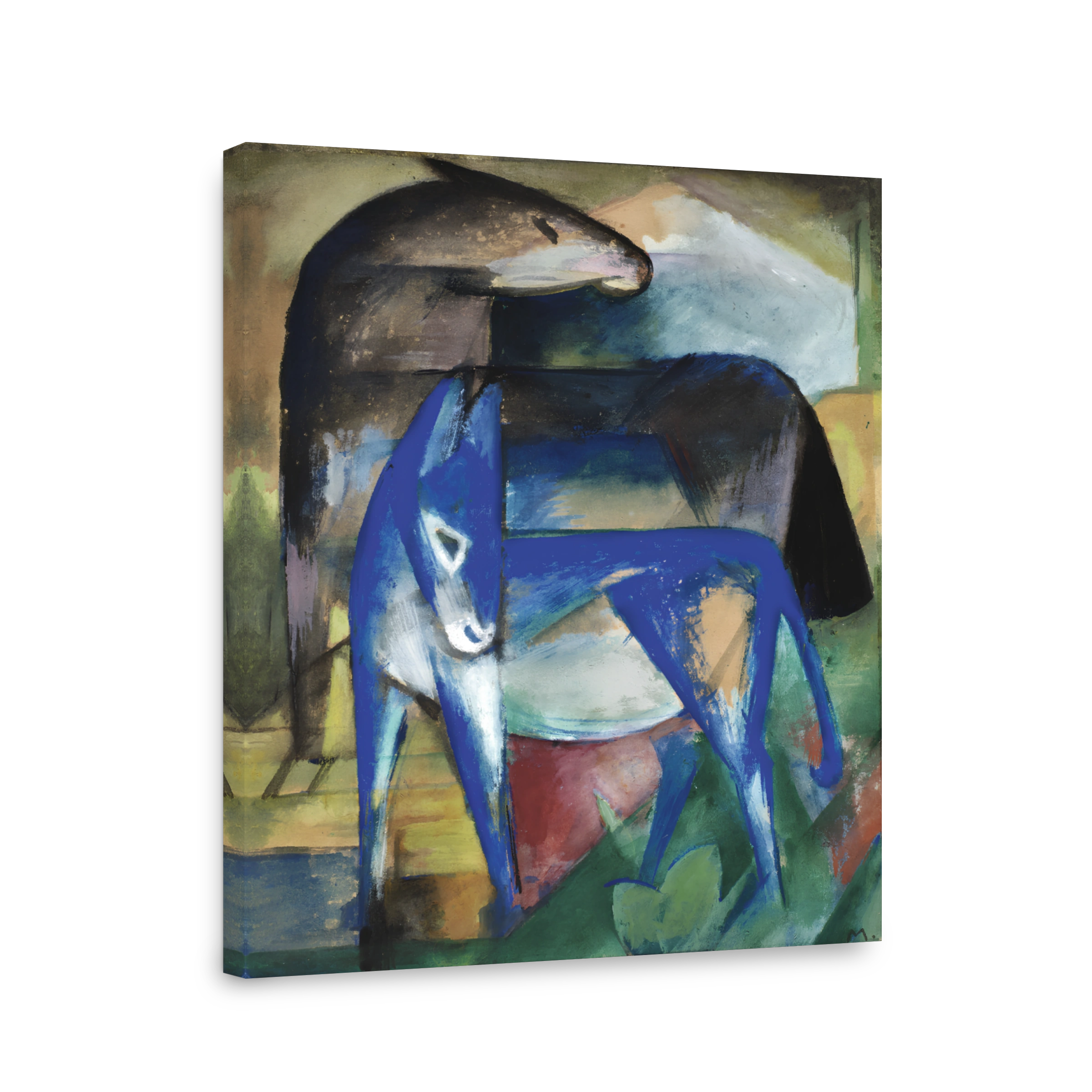 Two Blue Donkeys   Horse And Donkey, 1912