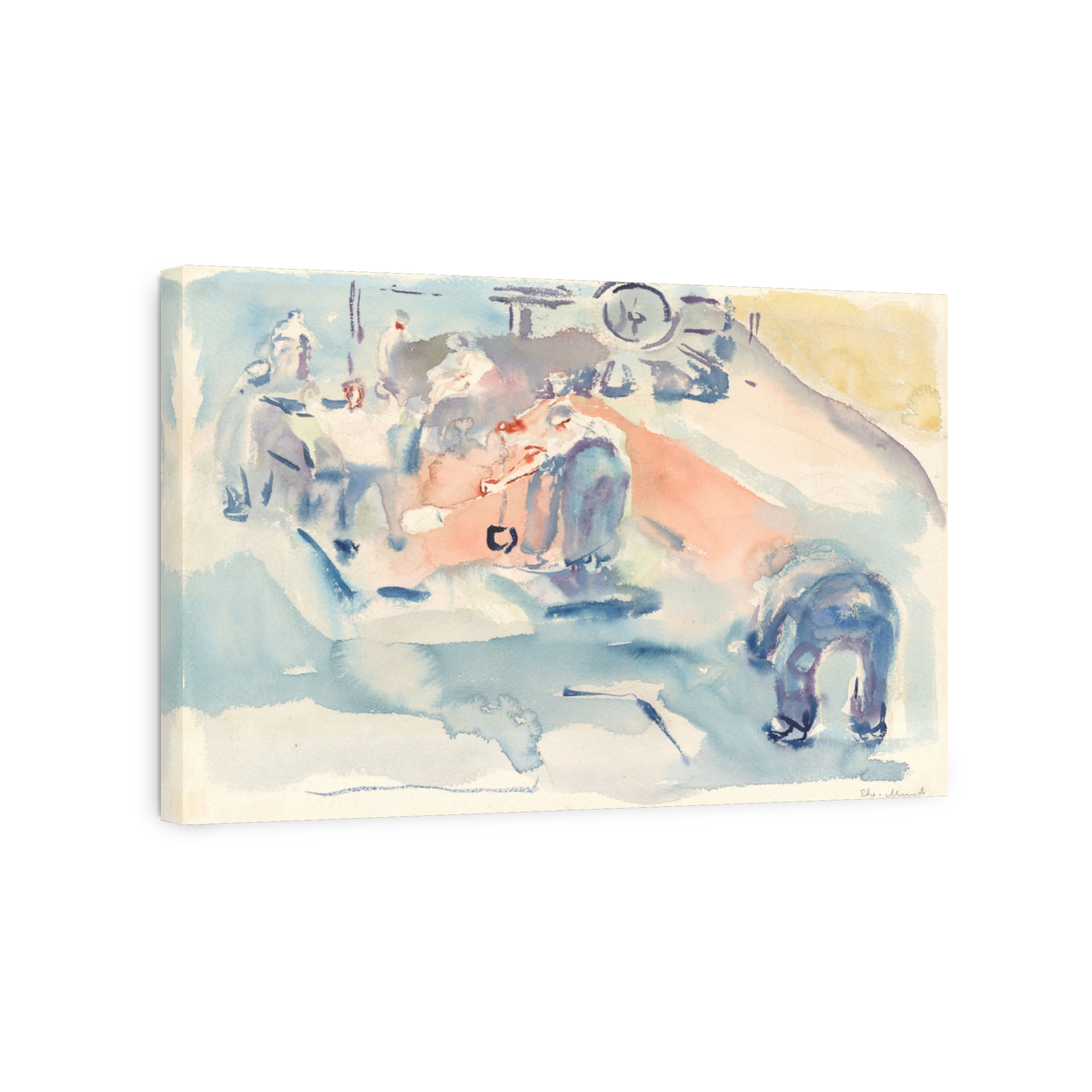 Bygningsarbeid (1919 1920) Watercolour