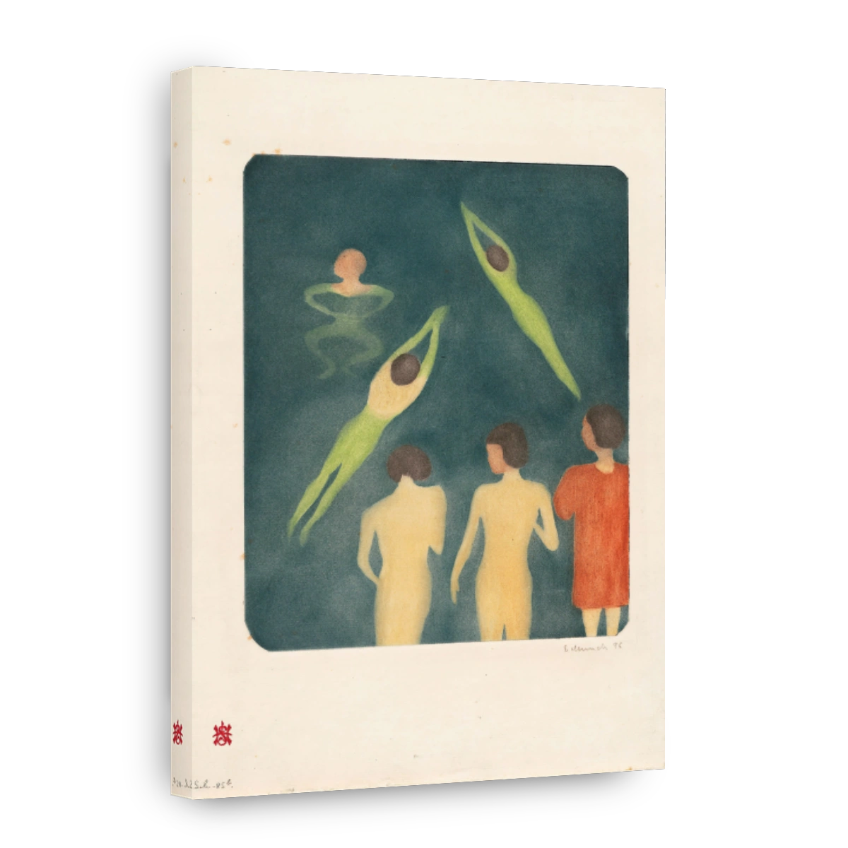 People Swimming Artwork