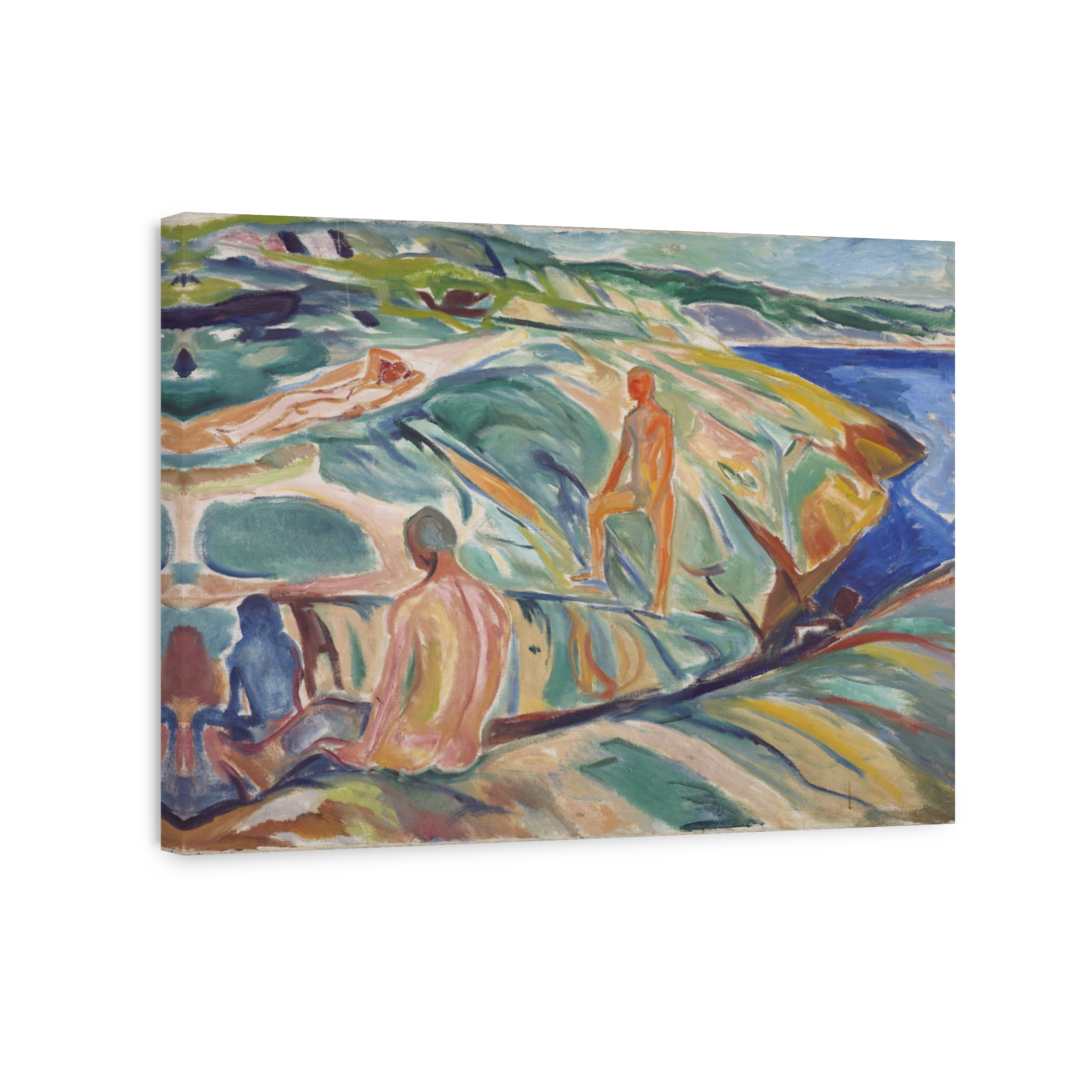Bathing Men On Rocks