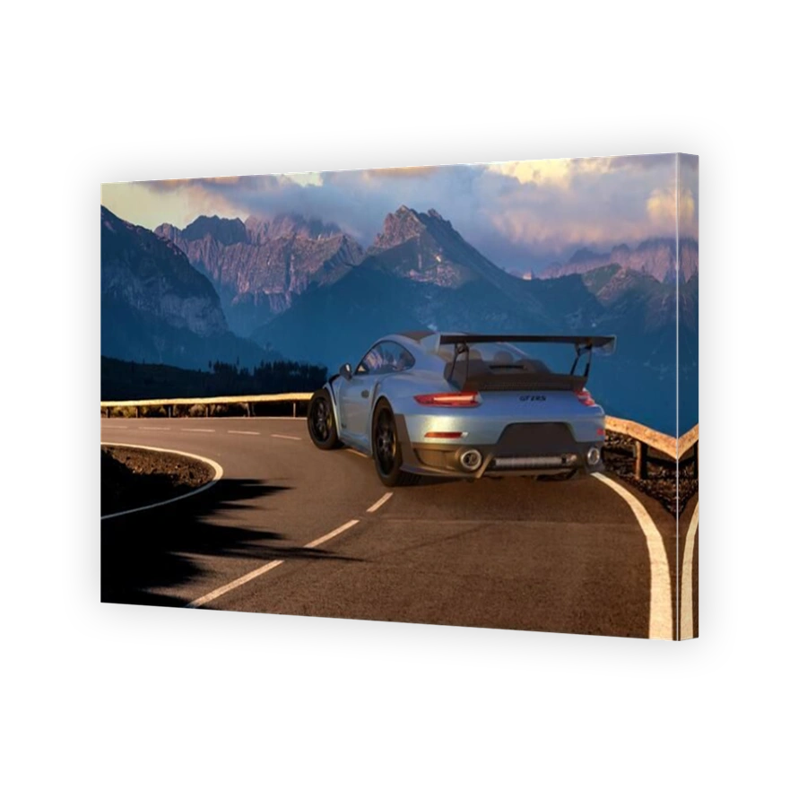 Porsche 911 GT2 RS while driving on a mountain road