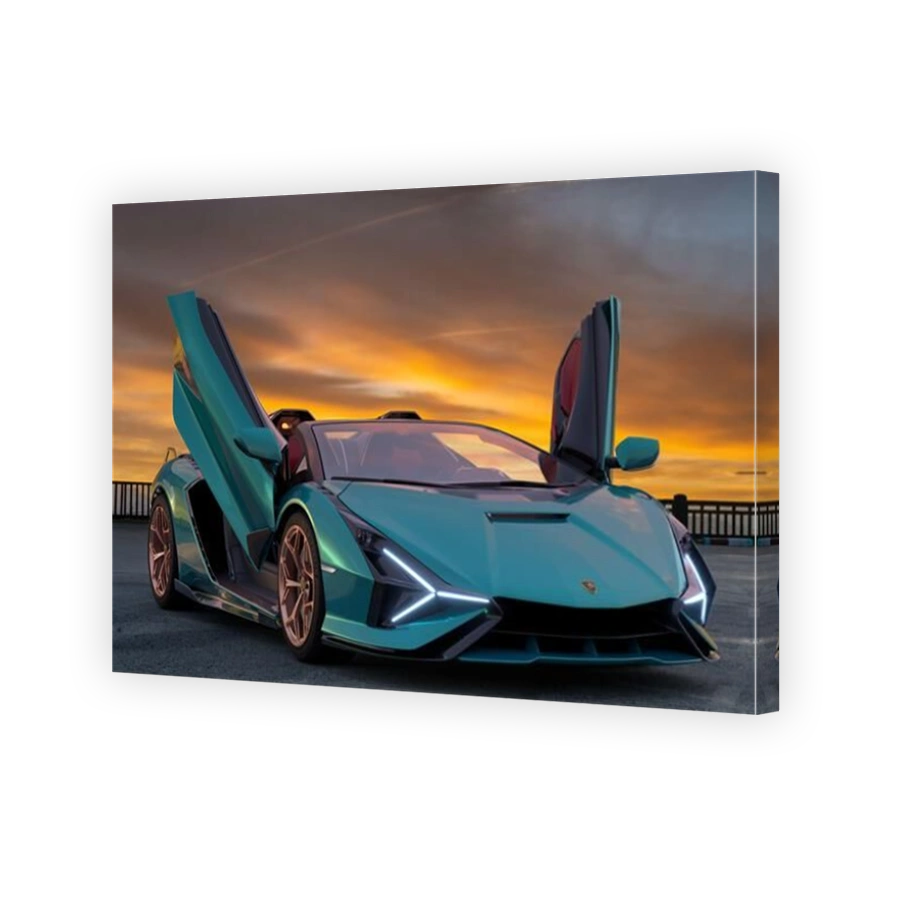 Lamborghini SIÁN FKP 37.The Sián FKP 37 is the first super sports car powered by a V12 engine and hybrid technology based on supercapacitors.