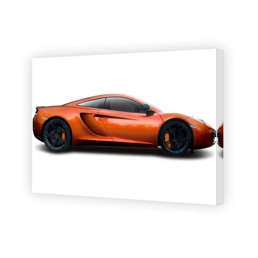 Supercar McLaren MP4 side view isolated on white background