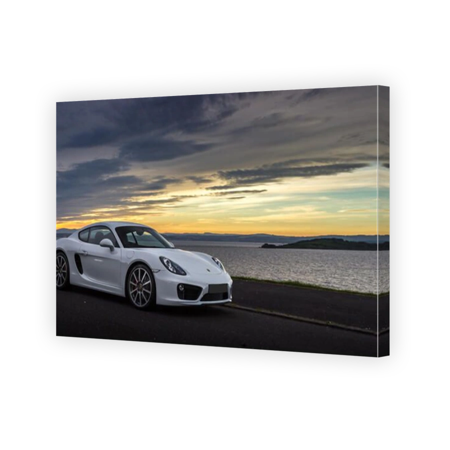 A Porsche 911 at sunset in Edinburgh