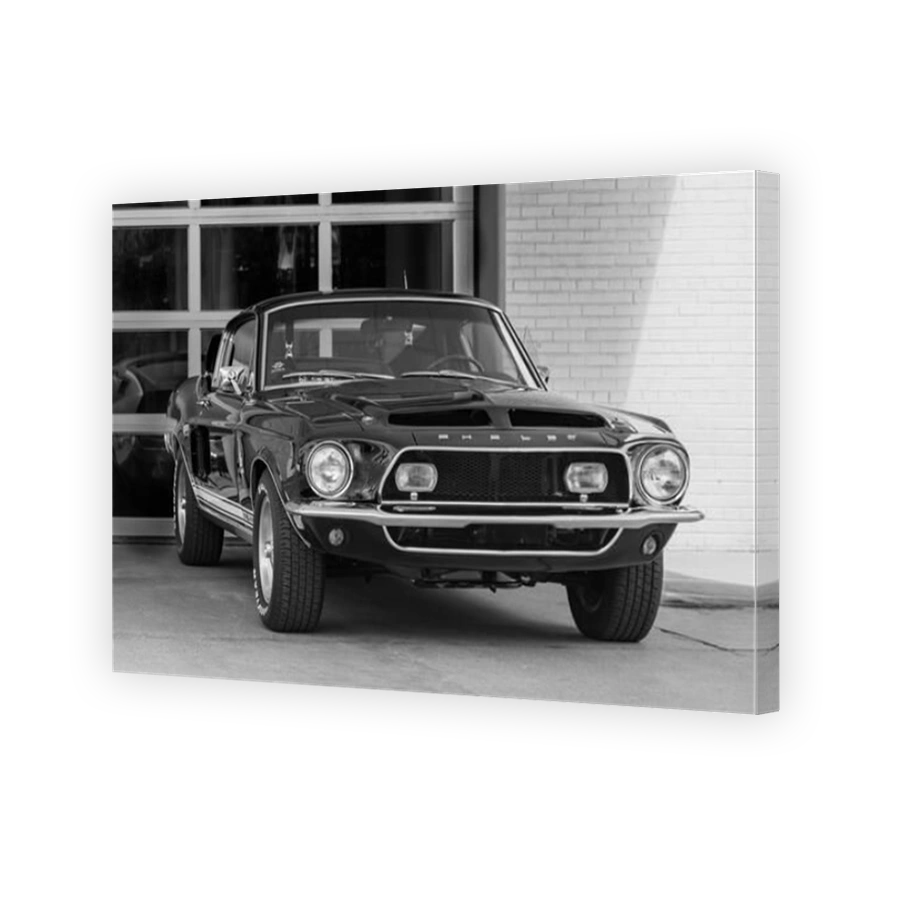 ROYAL OAK, MI/USA - AUGUST 16, 2024: "Bad to the Bone", A 1968 Ford Mustang Shelby Cobra GT350 car, Ford exhibit, Woodward Dream Cruise, near Detroit.