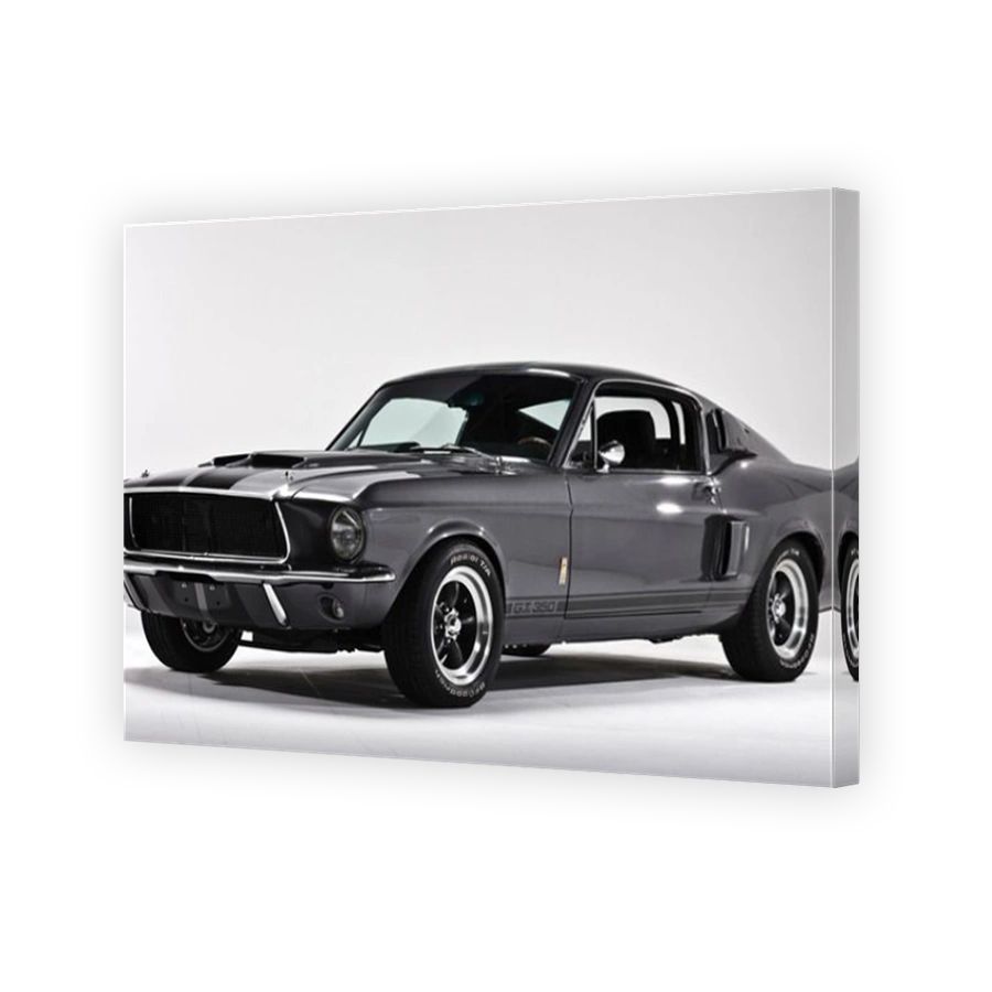 Dark grey Shelby Mustang GT 350 2-door sports car
