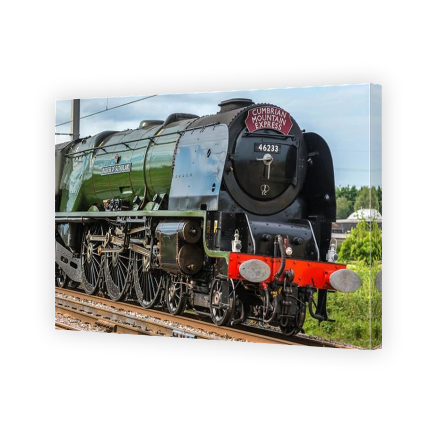Princess Elizabeth Class locomotive The Duchess of Sutherland hauling the Cumbrian Mountain Express at speed  passing Winwick