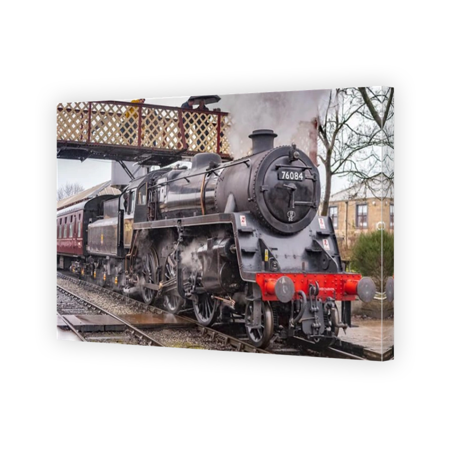 East Lancashire Railway.Ramsbottom station. BR Standard 4MT 2-6-0 Steam Locomotive