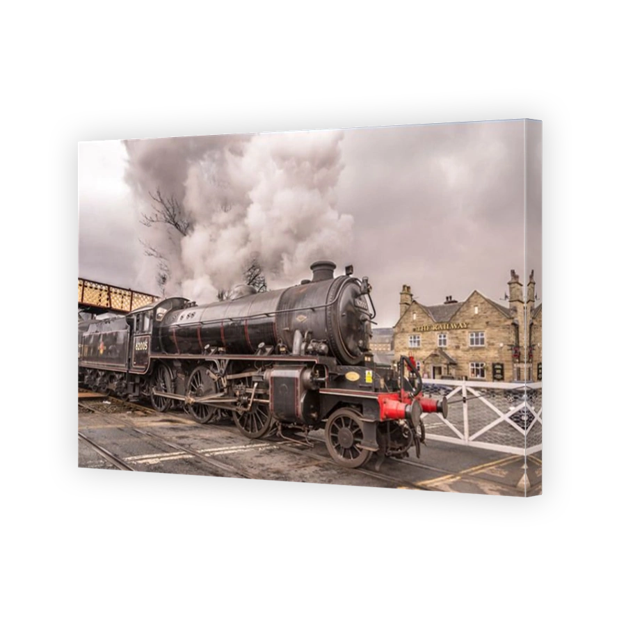 Ramsbottom station level crossing on the East Lancashire Railway. (LNER) Class K1