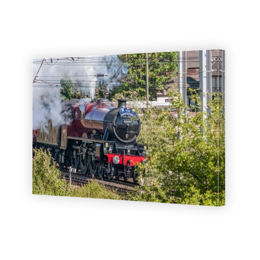 Warrington.United Kingdom.05 May 2017. LMS Jubilee Class 6P 4-6-0 no 45699 Galatea hauling the Great Britain X steam railtour from Grange over Sands t