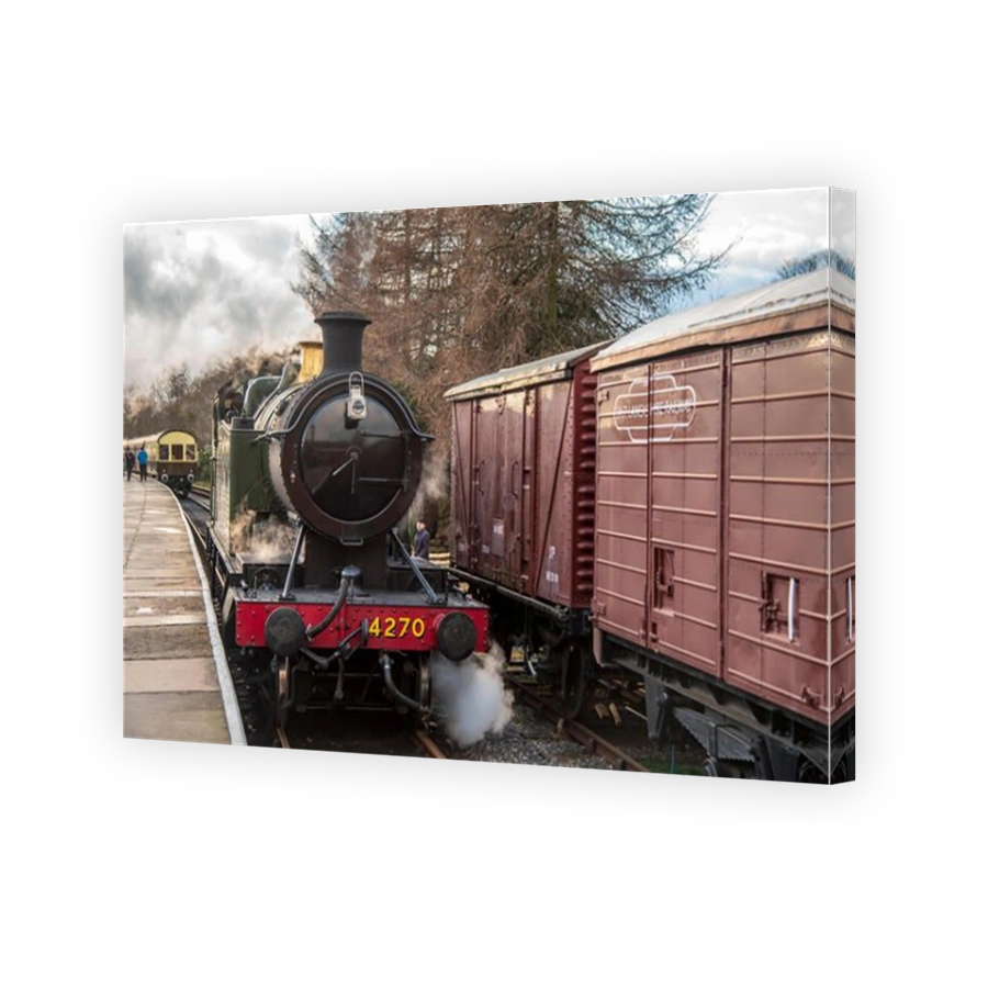 GWR tank engine on the East Lancashire railway. Rawtenstall station.