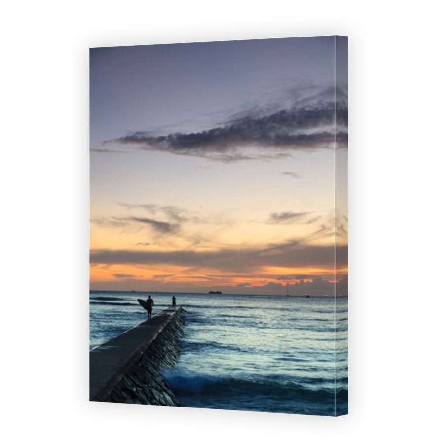 USA, Hawaii, Oahu, Honolulu, Waikiki Beach, Jetty