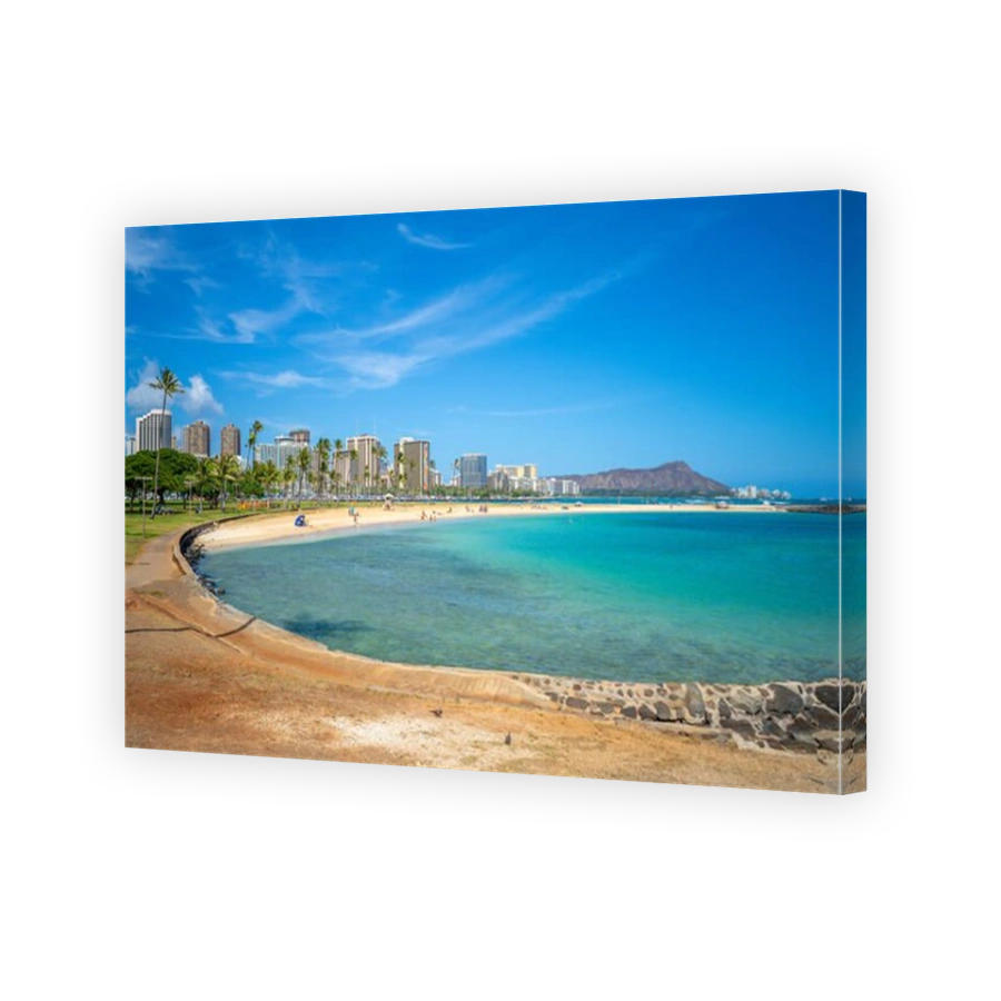 cityscape of honolulu in oahu island, hawaii, us