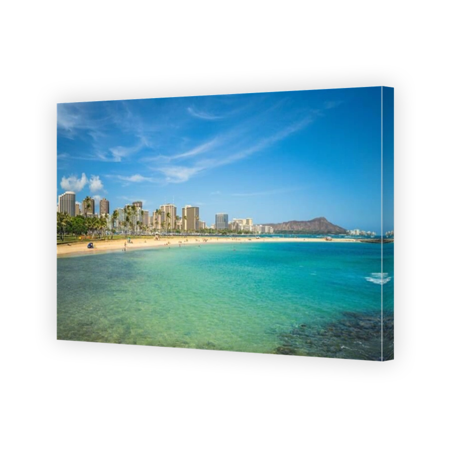 cityscape of honolulu in oahu island, hawaii, us